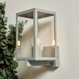 Cetus Glass Panel Outdoor Wall Light - Silver - thumbnail 5