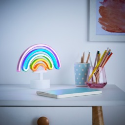 Glow Rainbow Neon Table Lamp - Multicoloured - thumbnail 5