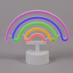 Glow Rainbow Neon Table Lamp - Multicoloured - thumbnail 2