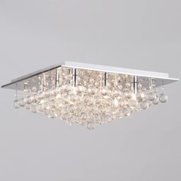Galaxy 8 Light Square Flush Ceiling Light - Chrome - thumbnail 7