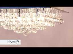 Galaxy 8 Light Square Flush Ceiling Light - Chrome - thumbnail 5