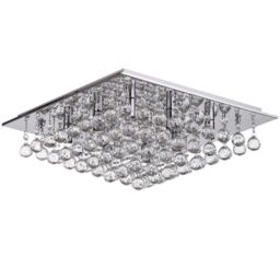 Galaxy 8 Light Square Flush Ceiling Light - Chrome - thumbnail 1