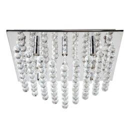 Galaxy 8 Light Square Flush Ceiling Light - Chrome - thumbnail 2