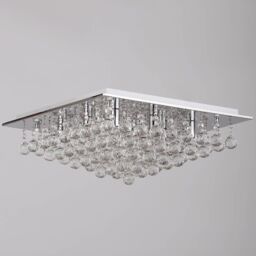 Galaxy 8 Light Square Flush Ceiling Light - Chrome - thumbnail 8