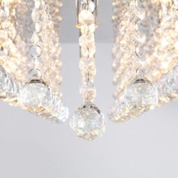 Galaxy 8 Light Square Flush Ceiling Light - Chrome - thumbnail 3