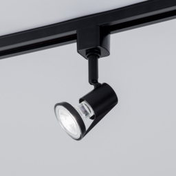 3m Straight Track Light Kit with 6 Harlem Heads and LED Bulbs - Black - thumbnail 2