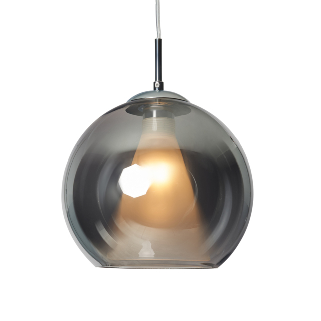 Otis Smoke Glass Ceiling Pendant Light - Chrome - image 1
