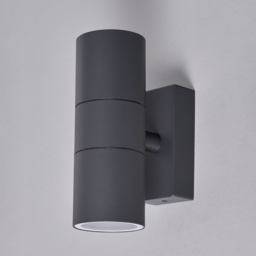 Kenn 2 Light Up and Down Outdoor Wall Light - Anthracite - thumbnail 3