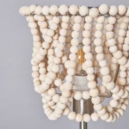 Pilli Beaded Table Lamp - Natural - thumbnail 4