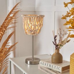 Pilli Beaded Table Lamp - Natural - thumbnail 5