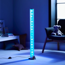 Glow Galaxy Cylinder Colour Changing LED Floor Lamp - Chrome - thumbnail 6