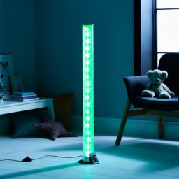 Glow Galaxy Cylinder Colour Changing LED Floor Lamp - Chrome - thumbnail 7