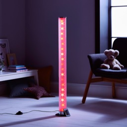 Glow Galaxy Cylinder Colour Changing LED Floor Lamp - Chrome - thumbnail 8