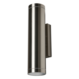 Albus 2 Light Outdoor Up & Down Wall Light - Steel - thumbnail 5