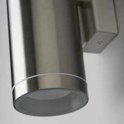 Albus 2 Light Outdoor Up & Down Wall Light - Steel - thumbnail 4