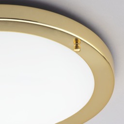 Mari Flush 18 Watt Large LED Flush Bathroom Ceiling Light - Brass - thumbnail 4