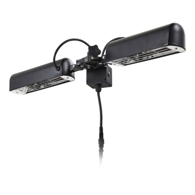 1600 Watt Twin Lamp Outdoor Parasol Heater - Black - image 1