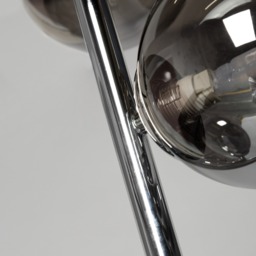 Laszlo 3 Light Glass Ball Floor Lamp - Chrome - thumbnail 4