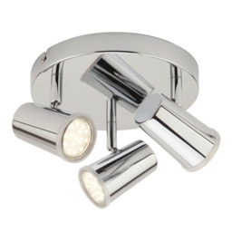 Trisha 3 Light Bathroom Ceiling Spotlight Plate - Chrome - thumbnail 1