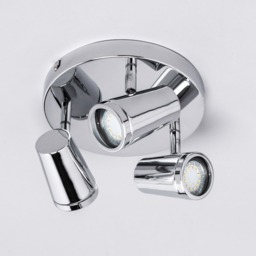 Trisha 3 Light Bathroom Ceiling Spotlight Plate - Chrome - thumbnail 3