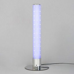 Glow Shimmer Cylinder Colour Changing LED Table Lamp - Chrome - thumbnail 2