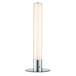 Glow Shimmer Cylinder Colour Changing LED Table Lamp - Chrome - thumbnail 1