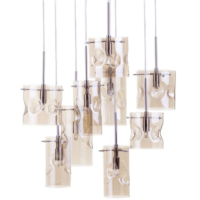 Visconte Monet 9 Light Champagne Tinted Glass Ceiling Pendant - image 1