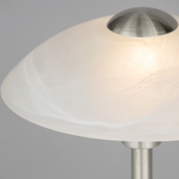 Alabaster Shade Touch Table Lamp - Satin Nickel - thumbnail 4