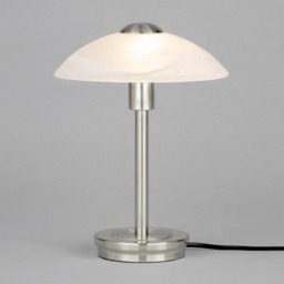 Alabaster Shade Touch Table Lamp - Satin Nickel - thumbnail 2