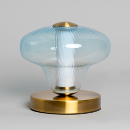 Visconte Elias LED Glass Table Lamp - Sky Blue - thumbnail 3