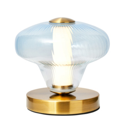 Visconte Elias LED Glass Table Lamp - Sky Blue