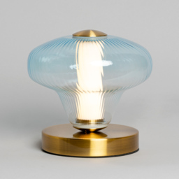 Visconte Elias LED Glass Table Lamp - Sky Blue - thumbnail 2