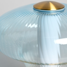 Visconte Elias LED Glass Table Lamp - Sky Blue - thumbnail 4
