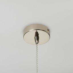 Visconte Sarno 1 Light Ceiling Pendant with Blue Oval Glass Shade - Nickel - thumbnail 5