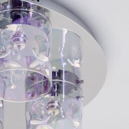 Visconte Monet 5 Light Flush Ceiling Light - Chrome - thumbnail 4
