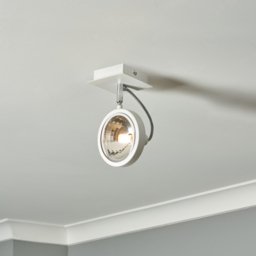 Rosco 1 Light Parabolic Square Single Wall or Ceiling Spotlight - White - thumbnail 6