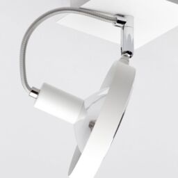 Rosco 1 Light Parabolic Square Single Wall or Ceiling Spotlight - White - thumbnail 4