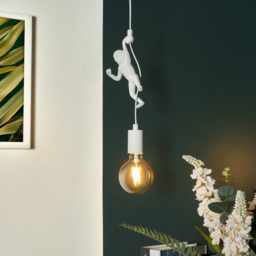 Oliver Hanging Monkey Ceiling Pendant Light - White - thumbnail 5