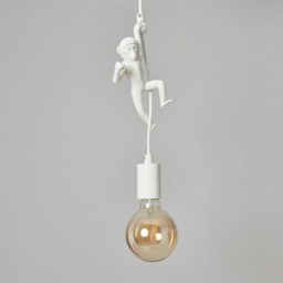 Oliver Hanging Monkey Ceiling Pendant Light - White - thumbnail 3