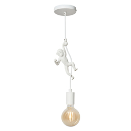 Oliver Hanging Monkey Ceiling Pendant Light - White