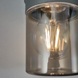 Tegan 2 Light Outdoor Round Up and Down Wall Light - Grey - thumbnail 4