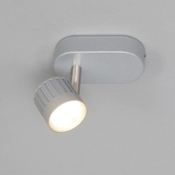 Travis Die Cast Ribbed LED Single Spotlight - Silver - thumbnail 2