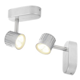 Travis Die Cast Ribbed LED Single Spotlight - Silver - thumbnail 4