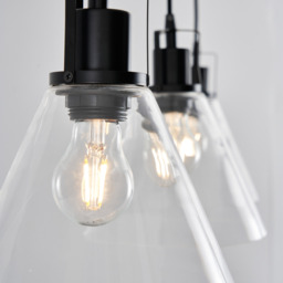 Clara 3 Light Ceiling Pendant Bar – Matte Black - thumbnail 4