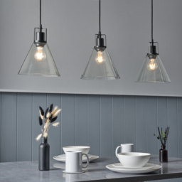 Clara 3 Light Ceiling Pendant Bar – Matte Black - thumbnail 5