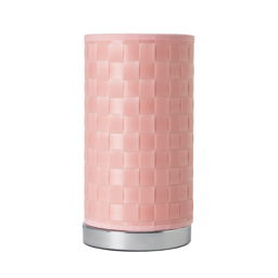 Sovin Cylindrical Table Lamp with Pink Shade - Chrome - thumbnail 1