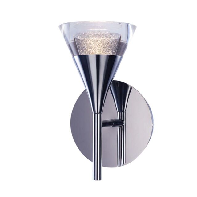 Visconte Gem Conical LED IP44 Rated Wall Light - Chrome - image 1