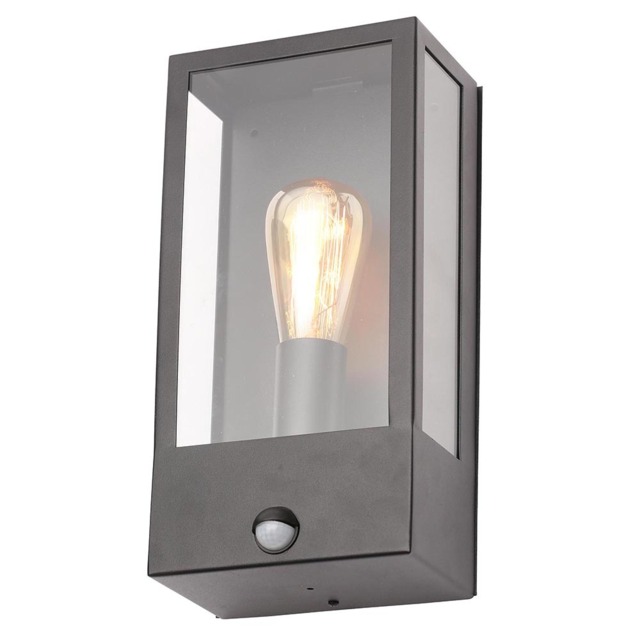 Edgworth Outdoor 1 Light Wall Light with PIR Sensor - Black - image 1