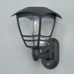 Mateo Outdoor Solar LED Wall Light - Black - thumbnail 3