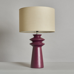 Findlay Ceramic Table Lamp - Burgundy - thumbnail 3